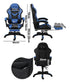 Racing Gaming Chair 7 RGB LED 8 Points Massage Black&Blue