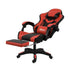 Racing Gaming Chair 7 RGB LED 8 Points Massage Black&Red