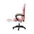 Racing Gaming Chair 7 RGB LED 8 Points Massage Pink&White