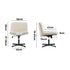 Oikiture Mid Back Armless Office Chair Wide Seat Beige