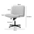 Mid Back Armless Office Chair Adjustable Wide Seat Grey