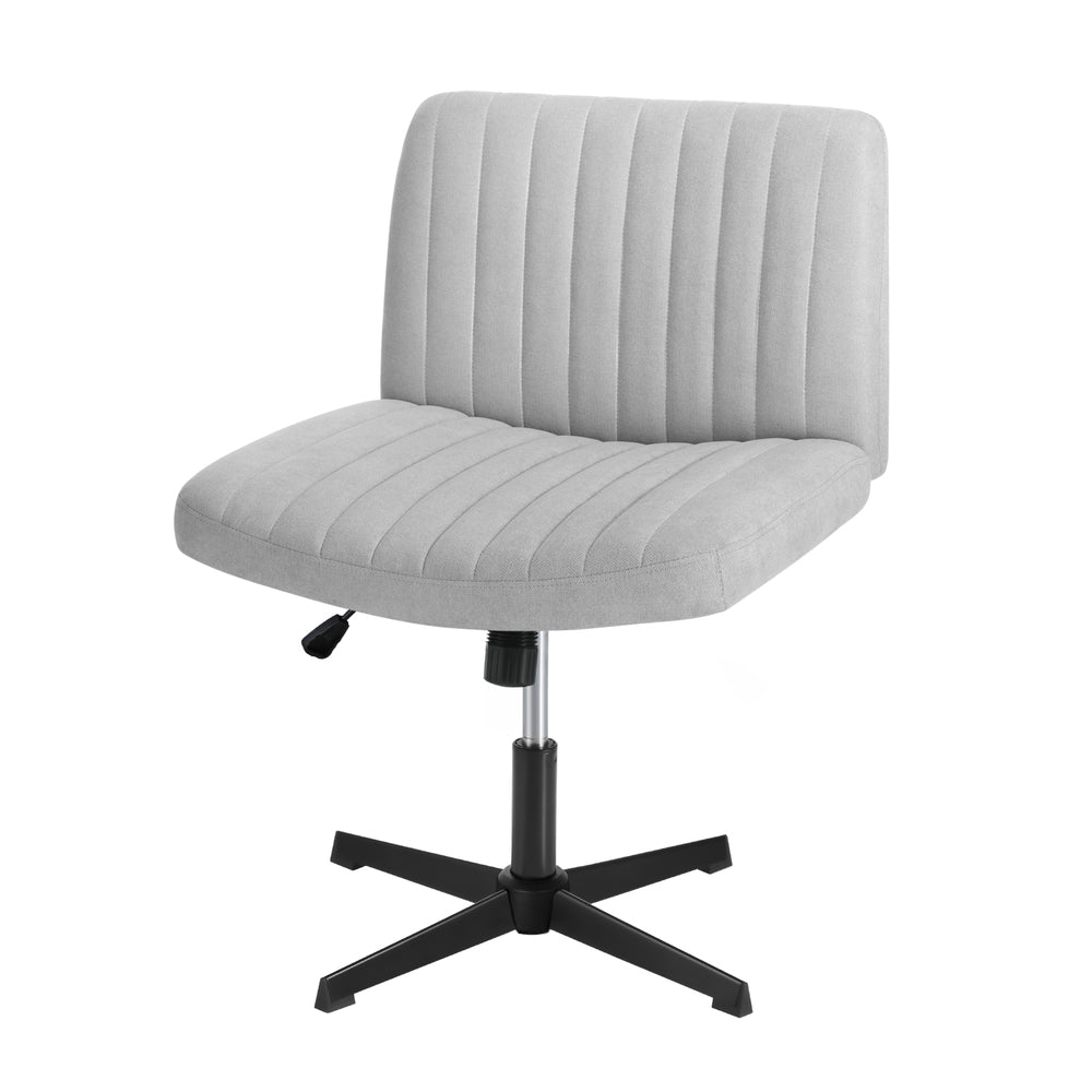 Mid Back Armless Office Chair Adjustable Wide Seat Grey