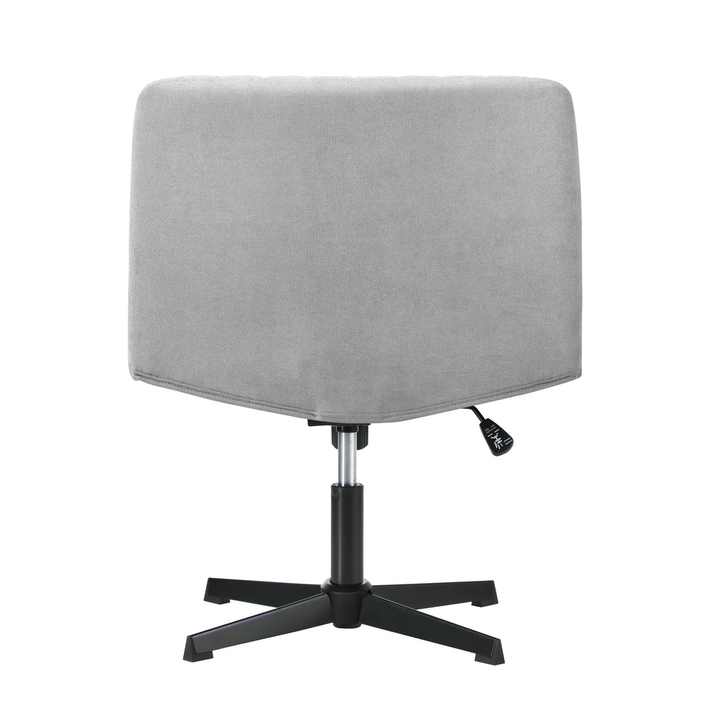 Mid Back Armless Office Chair Adjustable Wide Seat Grey
