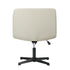 Mid Back Office Chair Wide Seat PU Leather Beige