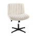 Mid Back Office Chair Wide Seat Sherpa White