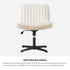 Mid Back Office Chair Wide Seat Sherpa White