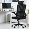 Oikiture Ergonomic Mesh Office Chair Adjustable Headrest Black