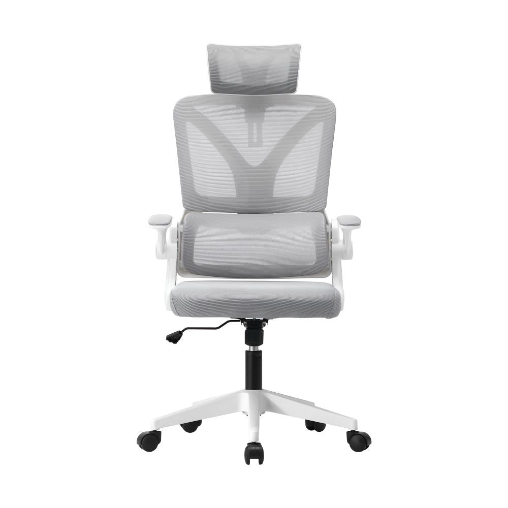 Mesh Office Chair D-Shape Back Support White