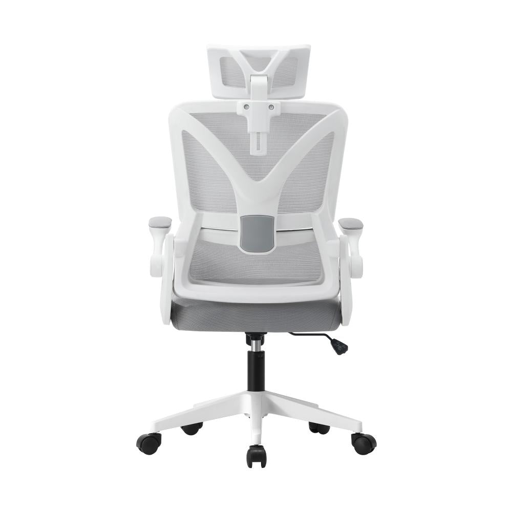 Mesh Office Chair D-Shape Back Support White