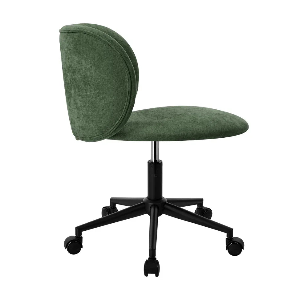 Office Chair Armless Mid Back Swivel Ergonomic Chair Green