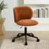 Office Chair Armless Mid Back Swivel Ergonomic Chair Orange