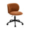 Office Chair Armless Mid Back Swivel Ergonomic Chair Orange