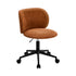 Office Chair Armless Mid Back Swivel Ergonomic Chair Orange