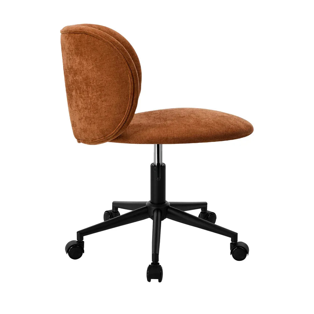 Office Chair Armless Mid Back Swivel Ergonomic Chair Orange