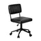 Mid Back Office Chair Swivel Computer Seat Leather Black