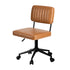 Mid Back Office Chair Swivel Computer Seat Leather Brown
