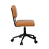 Mid Back Office Chair Swivel Computer Seat Leather Brown
