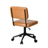 Mid Back Office Chair Swivel Computer Seat Leather Brown
