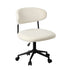 Armless Office Chair Mid Back Wide Swivel Desk Chair White