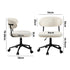 Armless Office Chair Mid Back Wide Swivel Desk Chair White