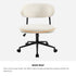 Armless Office Chair Mid Back Wide Swivel Desk Chair White