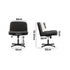 Armless Office Chair Wide Seat Linen Charcoal No Wheels