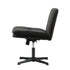 Armless Office Chair Wide Seat Linen Charcoal No Wheels
