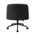 Armless Office Chair Wide Seat Linen with Wheels Charcoal