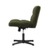Armless Office Chair Wide Seat No Wheels Boucle Green