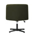 Armless Office Chair Wide Seat No Wheels Boucle Green