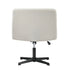 Armless Office Chair Wide Seat No Wheels Boucle White