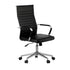 Swivel Office Chair High Back Leather Black