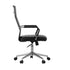 Swivel Office Chair High Back Leather Black