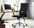 Swivel Office Chair High Back Leather Black