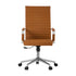 Office Chair Swivel Desk Chair High Back Leather Brown