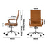 Office Chair Swivel Desk Chair High Back Leather Brown