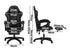 Gaming Chair with Footrest and Massage Pillow Black
