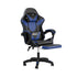 Gaming Chair with Footrest and Massage Pillow Black&Blue