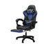 Gaming Chair with Footrest and Massage Pillow Black&Blue