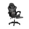 Gaming Chair with Footrest and Massage Pillow Black&Grey