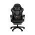 Gaming Chair with Footrest and Massage Pillow Black&Grey