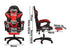 Gaming Chair with Footrest and Massage Pillow Black&Red