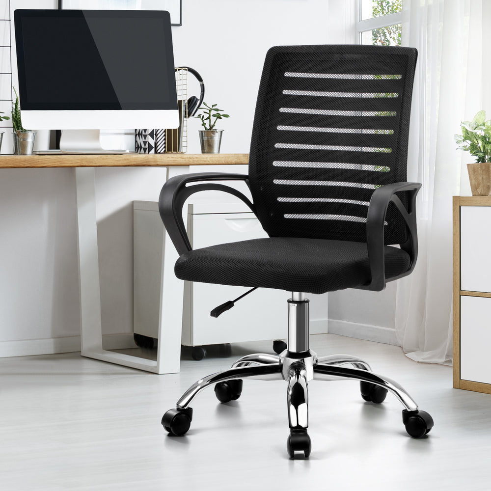 Mesh Office Chair Breathable Backrest Black