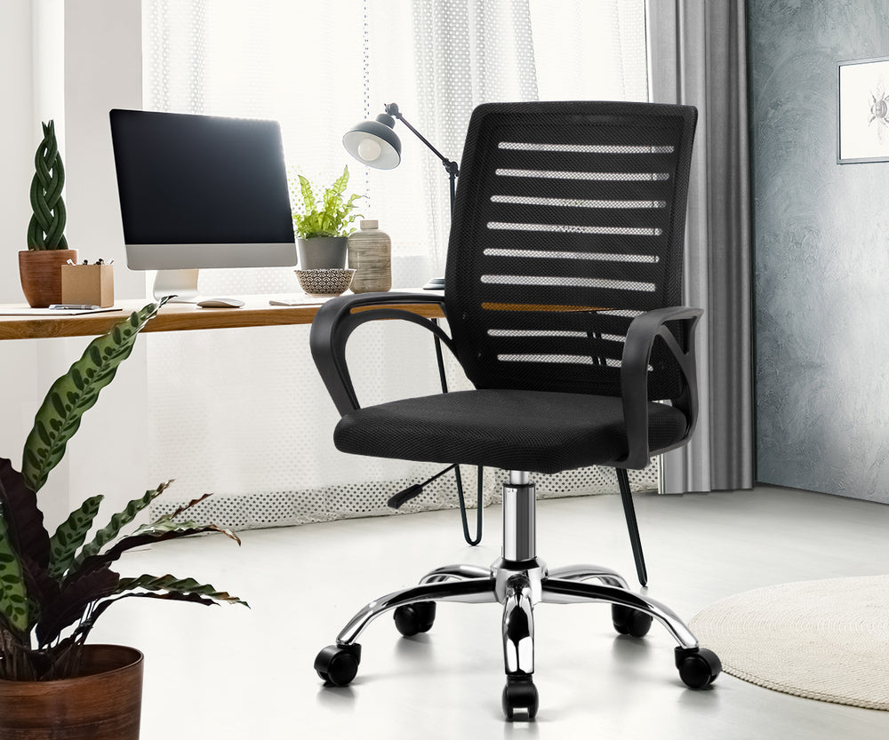 Mesh Office Chair Breathable Backrest Black