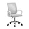 Oikiture Mesh Office Chair Breathable Backrest White