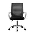Oikiture Mesh Office Chair Breathable Backrest White & Black