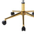 Hollow Armless Home Office Chair Boucle White&Gold