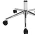 Hollow Armless Home Office Chair Boucle White&Silver