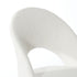 Hollow Armless Home Office Chair Boucle White&Silver