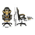 Massage Gaming Chair Adjustable Black&Gold